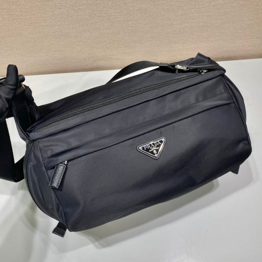 Prada Mini Messenger Bag 32cm Black Re-Nylon Leather