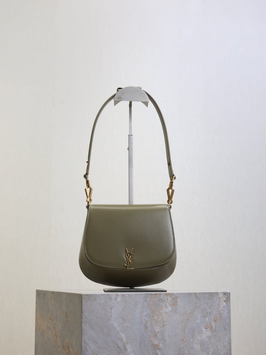 Prada Mini Voltaire 21cm Olive Green Calfskin GHW
