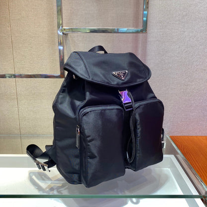 Prada 2026 Backpack 30cm Black Re-Nylon