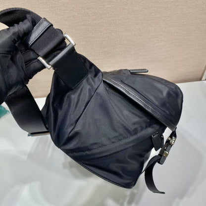 Prada Mini Messenger Bag 32cm Black Re-Nylon Leather