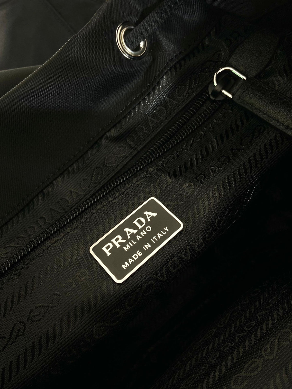 Prada 2026 Backpack 27cm Black Re-Nylon