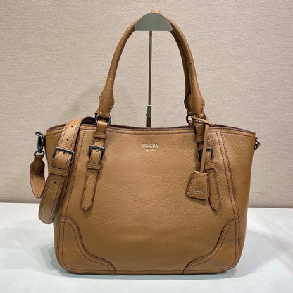Prada Large Tote Bag 38cm Brown Leather
