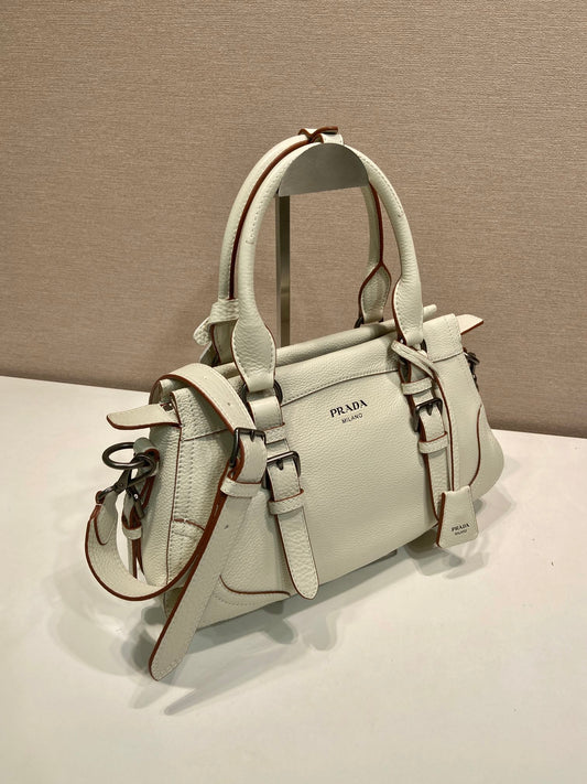 Prada Large Tote Bag 35cm Ivory Leather