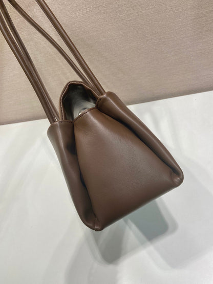 Prada Passage Medium Bag 28cm Brown Leather Re-Nylon