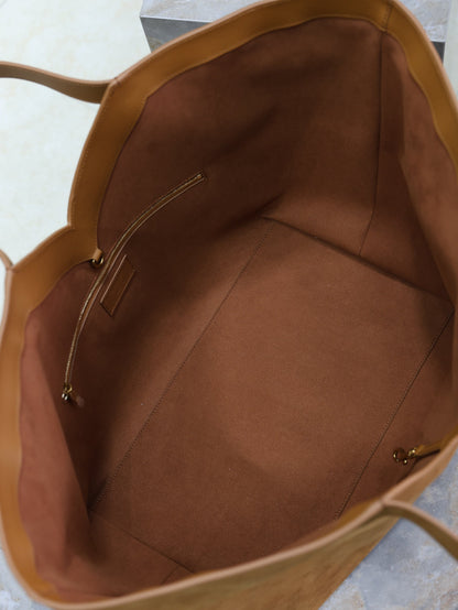 Prada Y Tote Bag Brown Suede