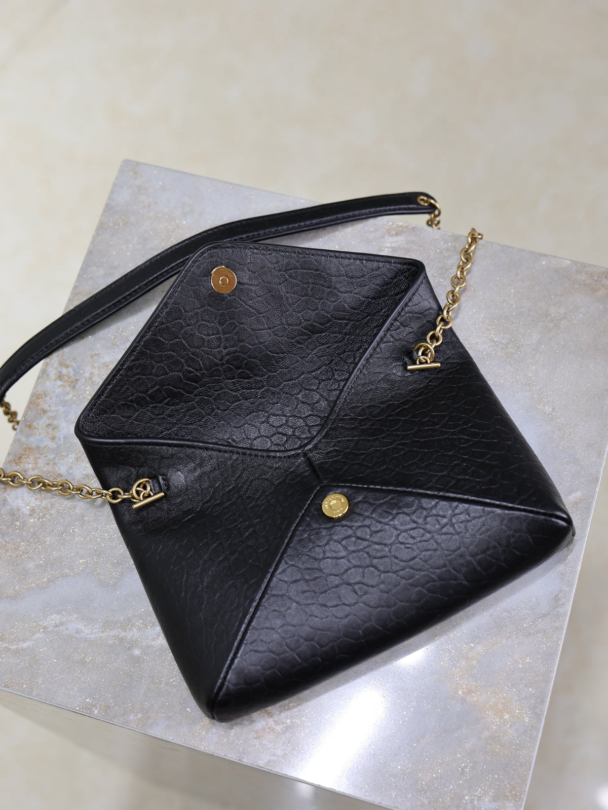 Prada Calypso Bag 19cm Black Elephant Leather