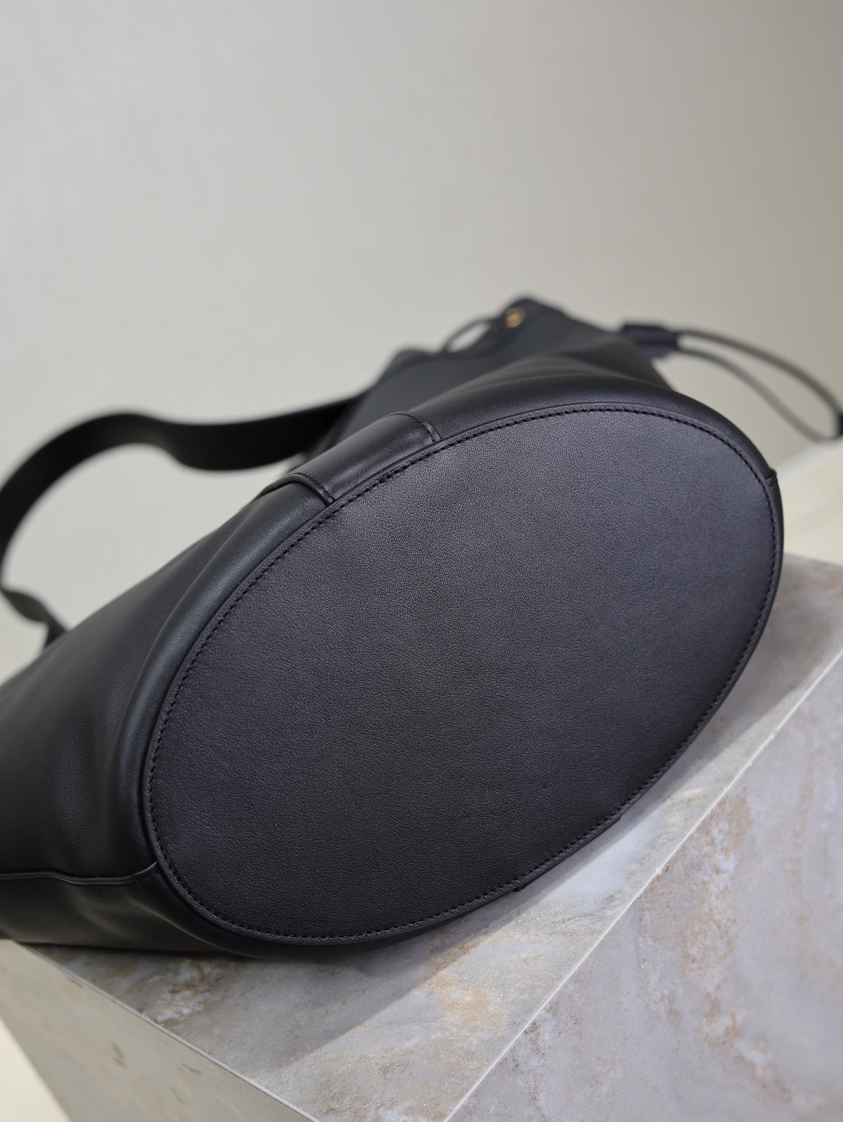 Prada Y Large Leather HOBO Bag Black Leather