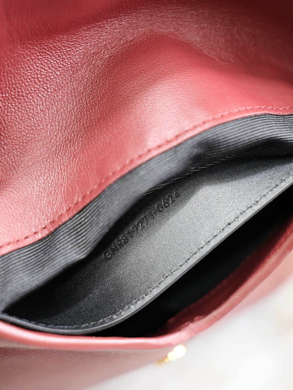 Prada Calypso Bag 19cm Burgundy Sheepskin Leather