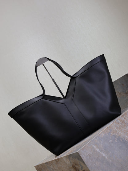 Prada Y Tote Bag Black Cowhide