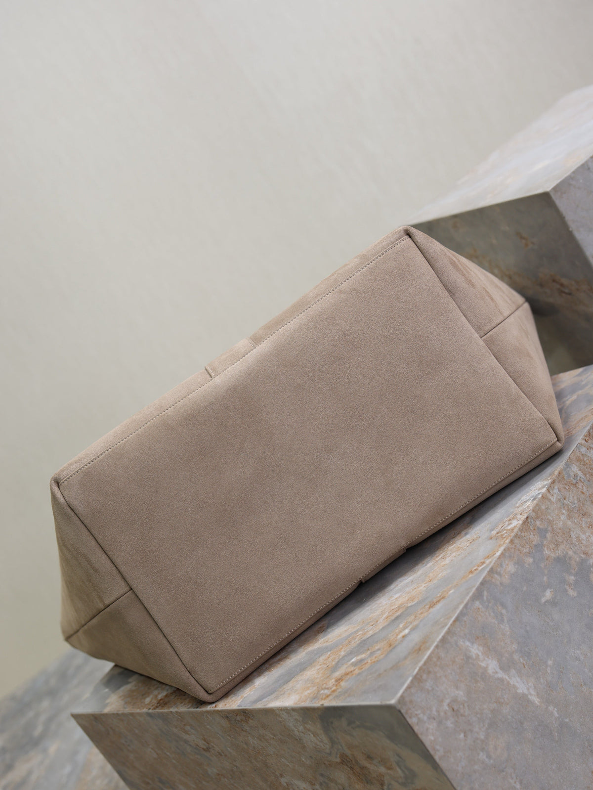Prada Y Tote Bag Gray Suede