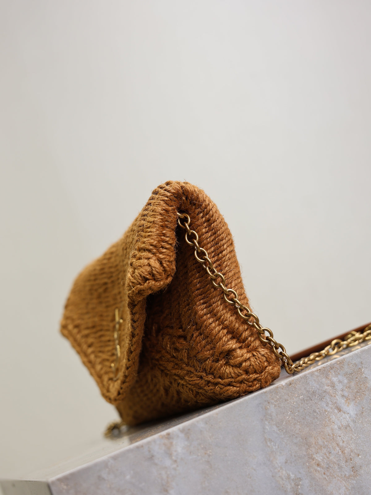 Prada Calypso Bag 19cm Brown Rope Woven Leather