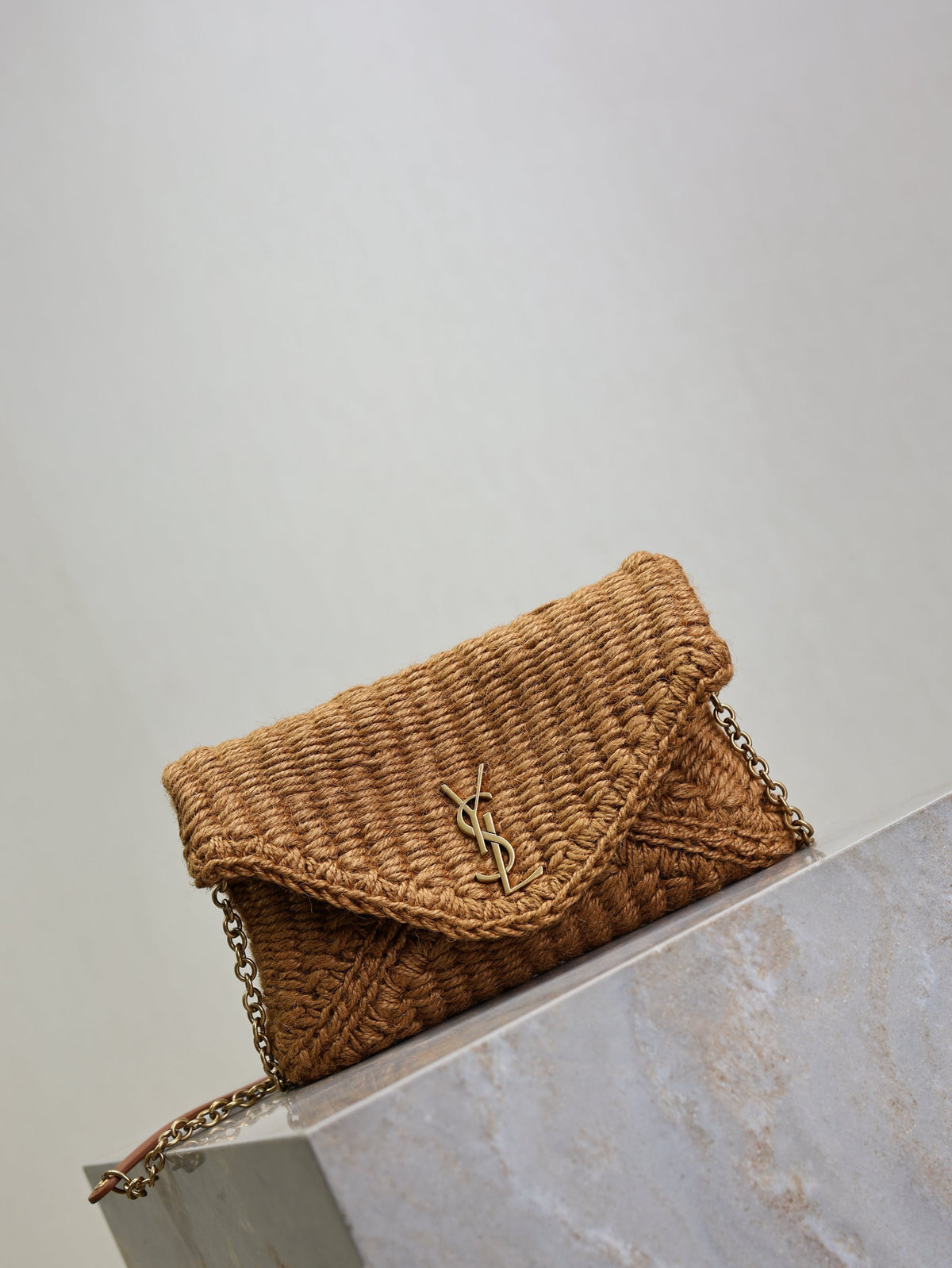Prada Calypso Bag 19cm Brown Rope Woven Leather