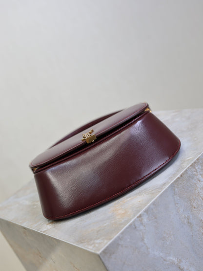 Prada Mini Voltaire 21cm Burgundy Calfskin GHW