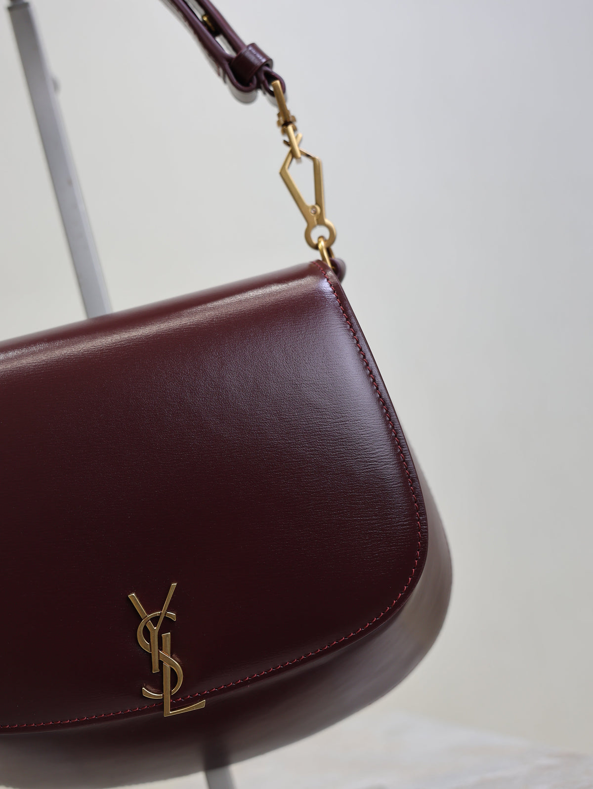 Prada Mini Voltaire 21cm Burgundy Calfskin GHW