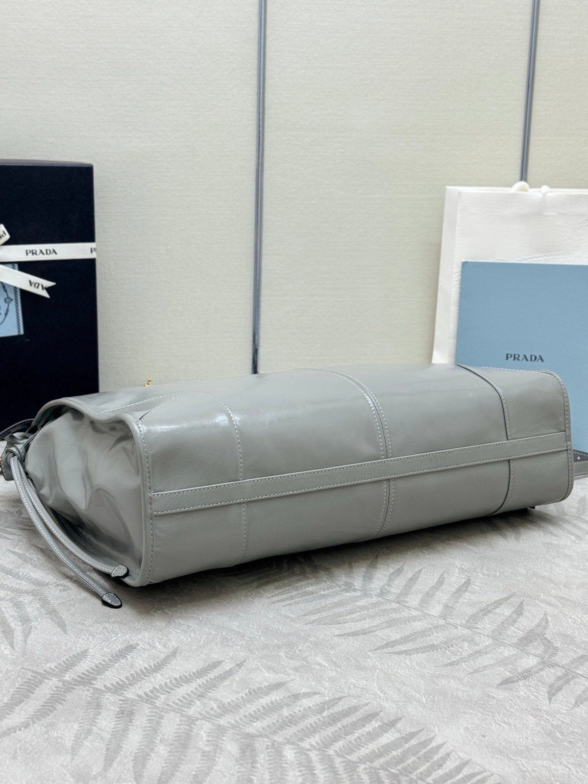 Prada Bonnie Extra-Large 42cm Grey Calfskin