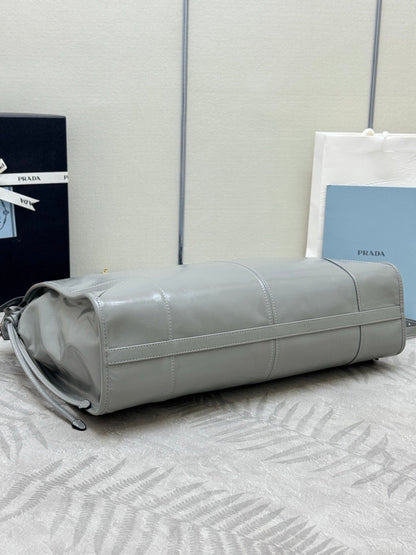 Prada Bonnie Extra-Large 42cm Grey Calfskin