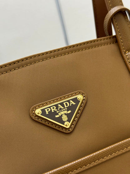 Prada Re-Edition 1978 Tote Bag 35cm Brown Re-Nylon& Saffiano Leather
