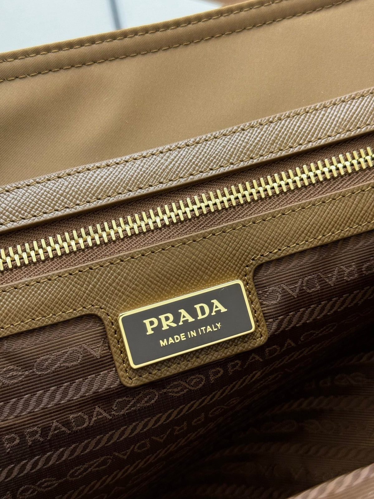Prada Re-Edition 1978 Tote Bag 35cm Brown Re-Nylon& Saffiano Leather