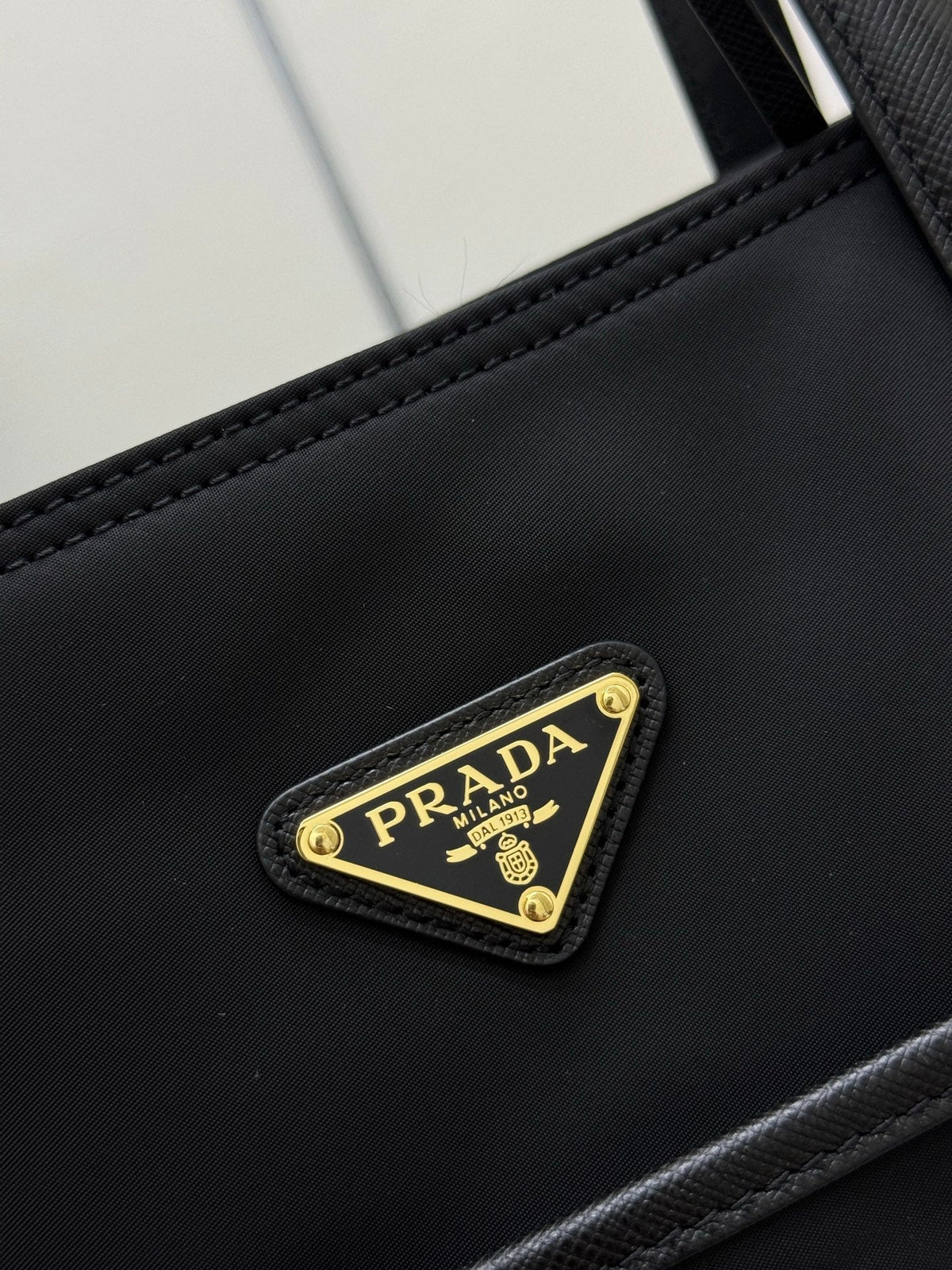 Prada Re-Edition 1978 Tote Bag 35cm Black Re-Nylon& Saffiano Leather