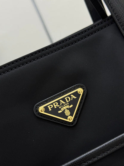 Prada Re-Edition 1978 Tote Bag 35cm Black Re-Nylon& Saffiano Leather