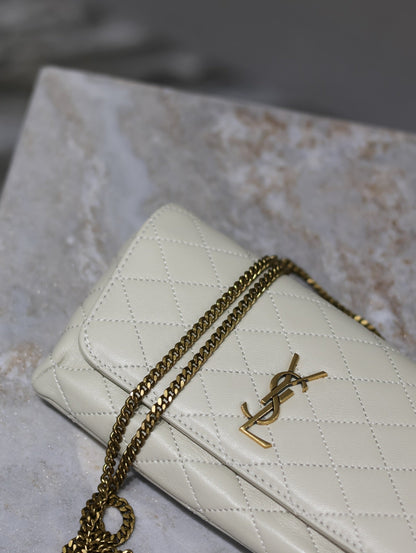 Prada Gaby Phone Bag 19cm White Quilted Leather GHW