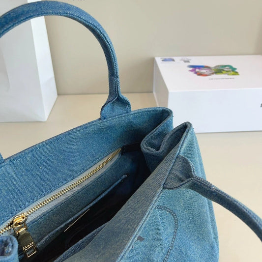 CANAPA TOTE BAG 29 IN BISMARK BLUE DENIM
